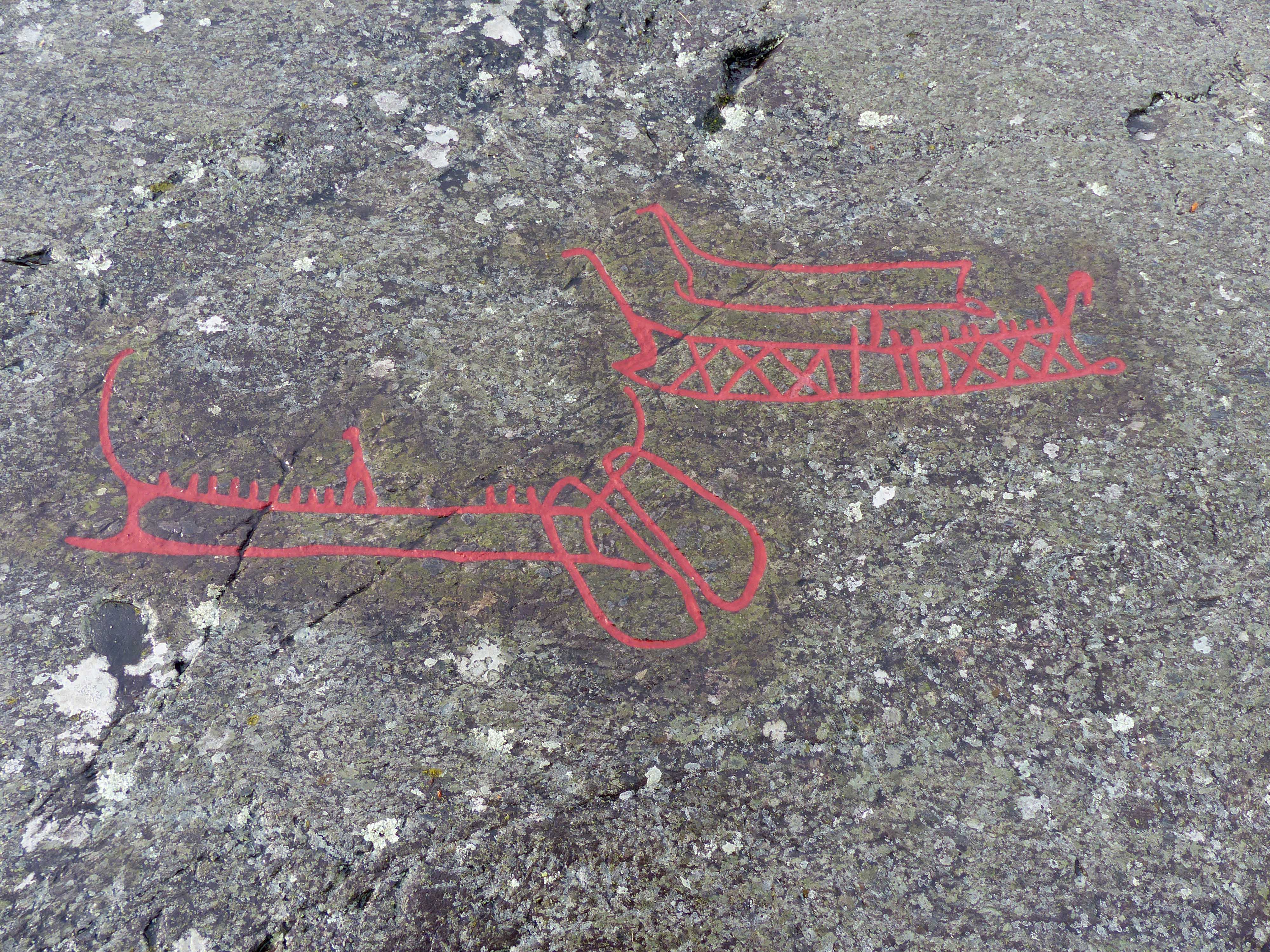 Ospecificerad skepp, Detalj, Målad, Fotsula