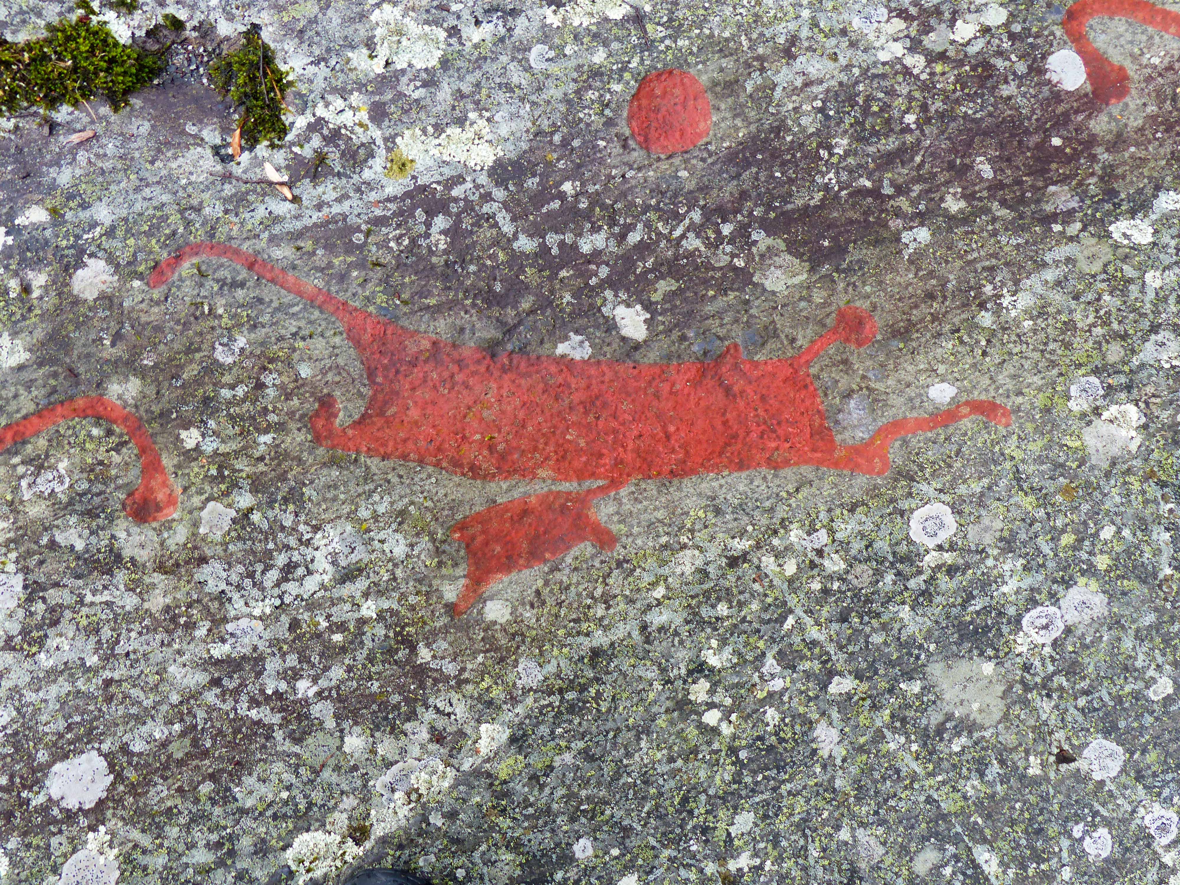 Ospecificerad skepp, Detalj, Målad, Skålgropar älvkvarnar