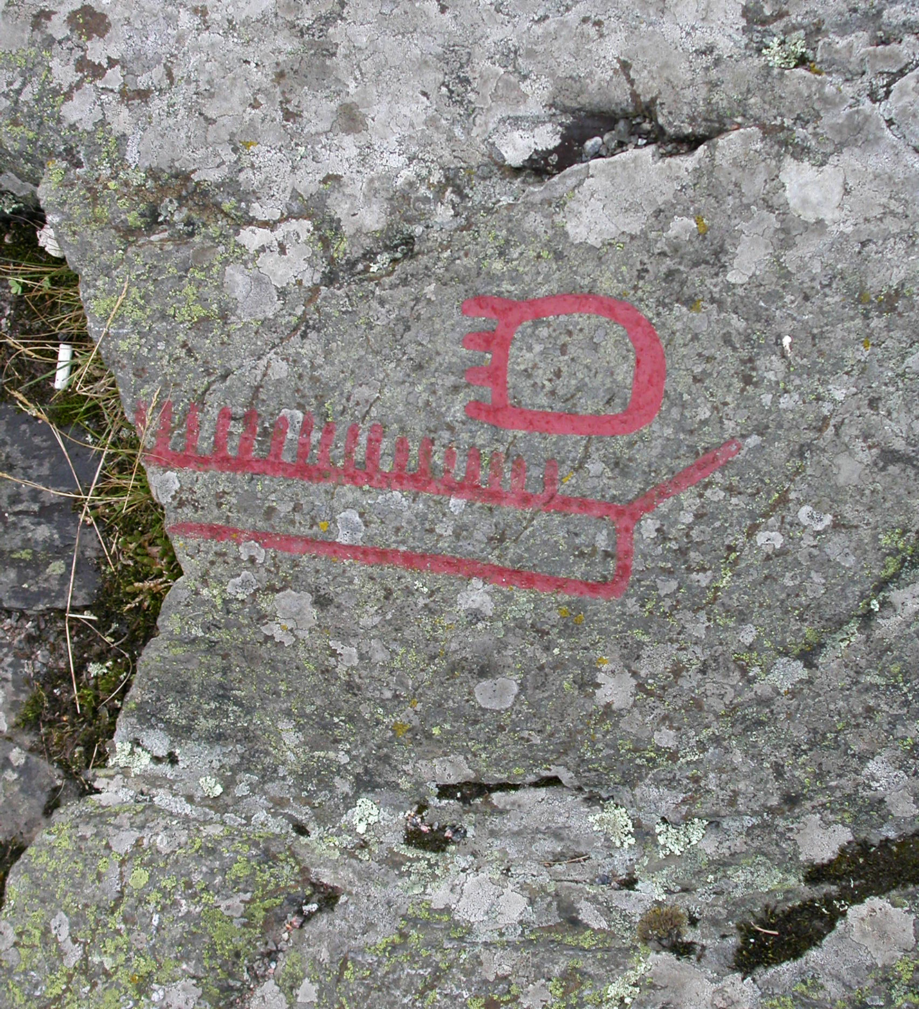 Ospecificerad skepp, Spårstämpel, Detalj, Målad