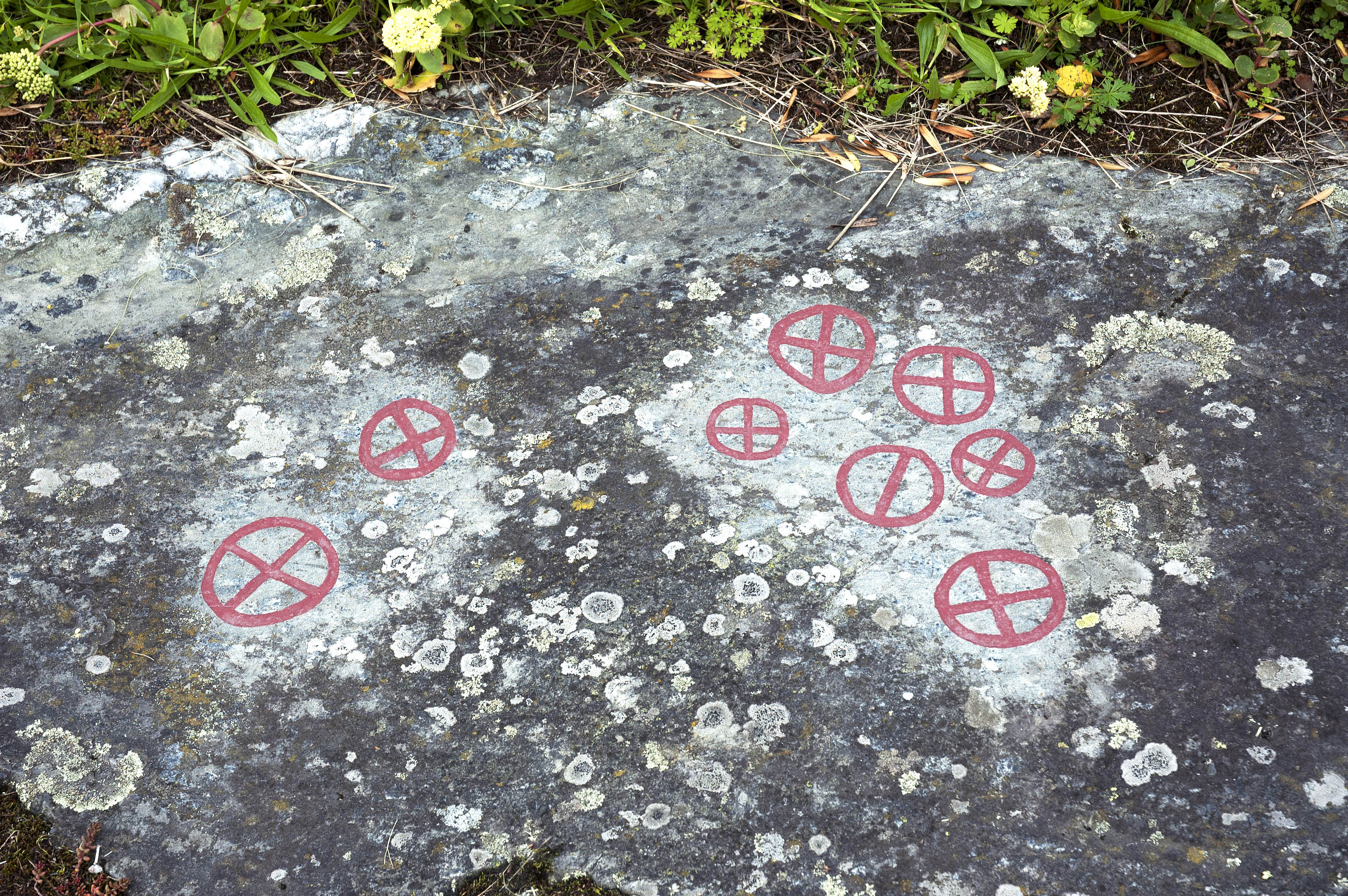 Detalj, Målad, Cirkel, Hjulkors